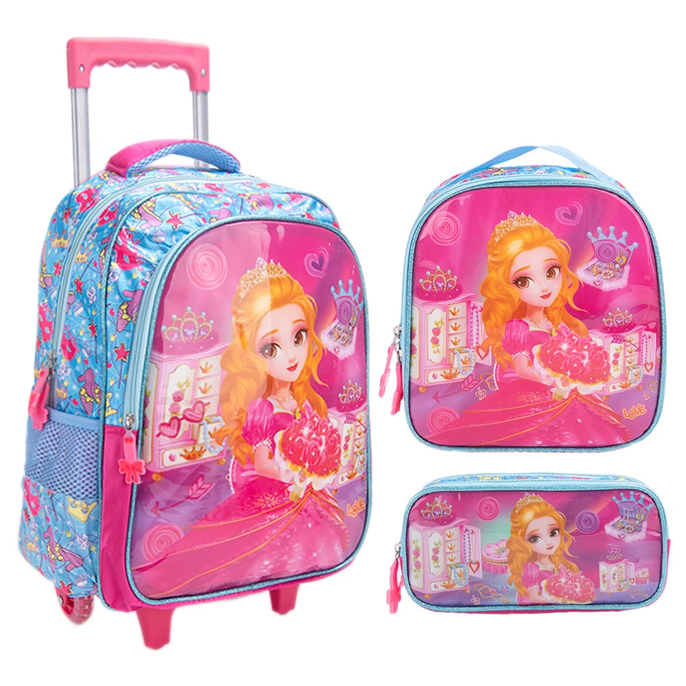 Mochila escolar Bolsa resistente à prova 'água com lancheira e estojo Kit 2025
