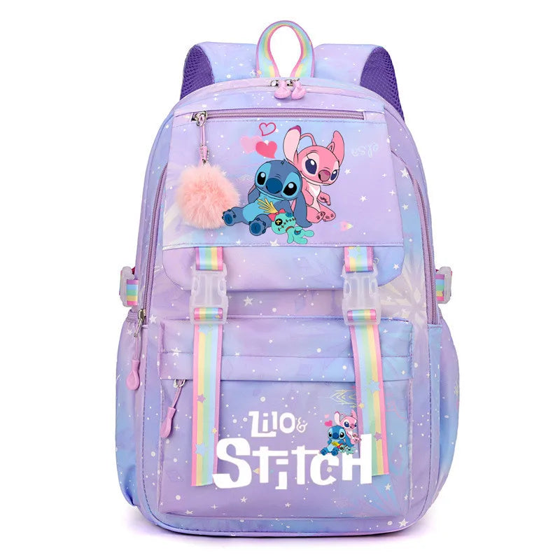Lilo E Stitch Mochila impermeável para Escola Anime cosplay Bolsa Escolar