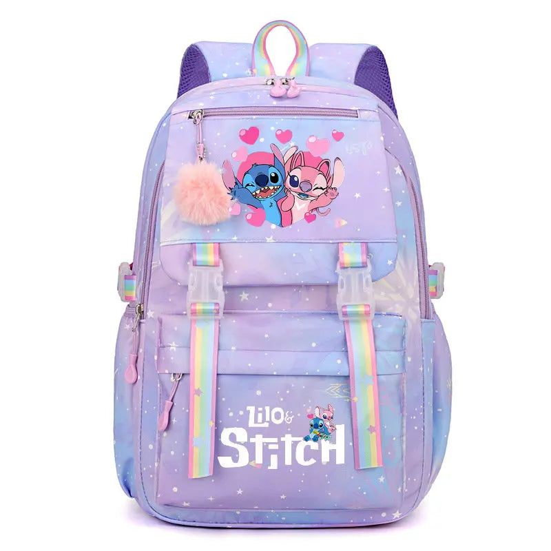 Lilo E Stitch Mochila impermeável para Escola Anime cosplay Bolsa Escolar