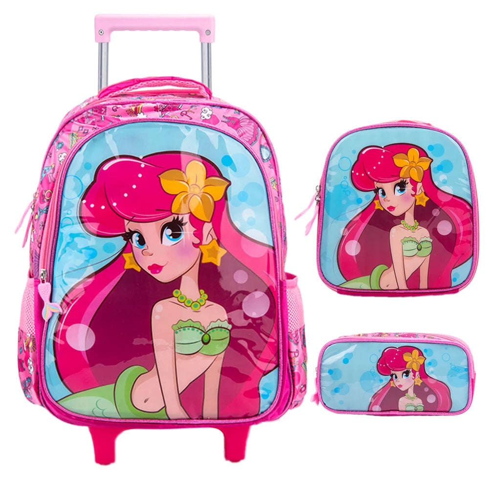 Mochila escolar Bolsa resistente à prova 'água com lancheira e estojo Kit 2025
