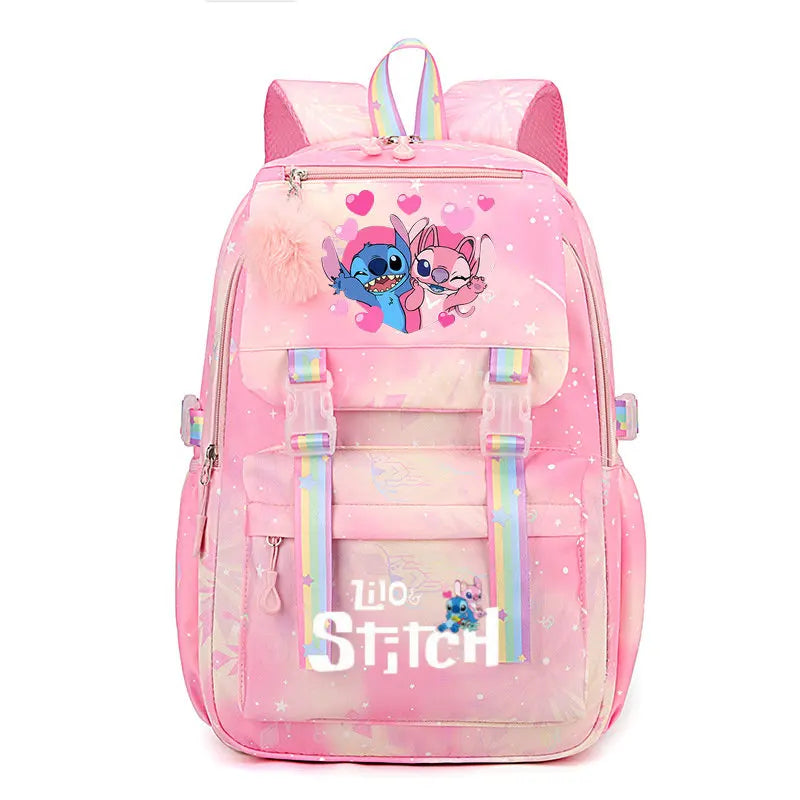 Lilo E Stitch Mochila impermeável para Escola Anime cosplay Bolsa Escolar
