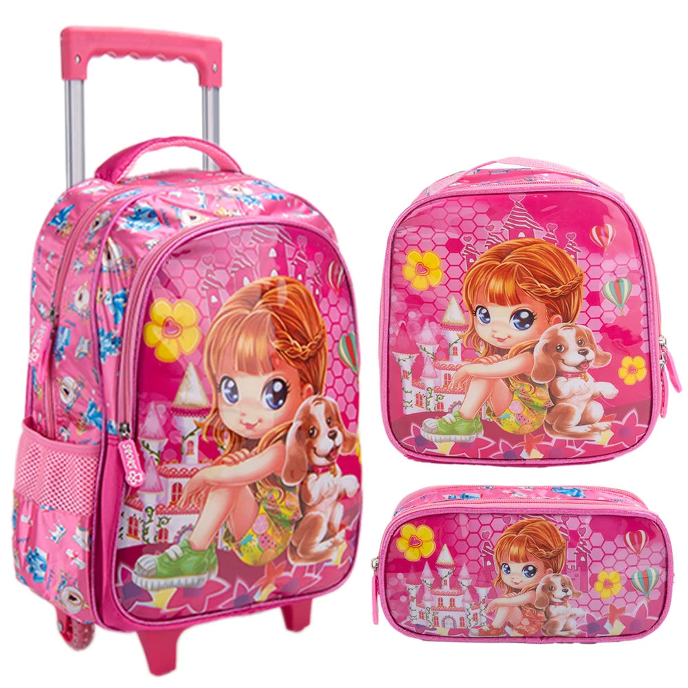Mochila escolar Bolsa resistente à prova 'água com lancheira e estojo Kit 2025