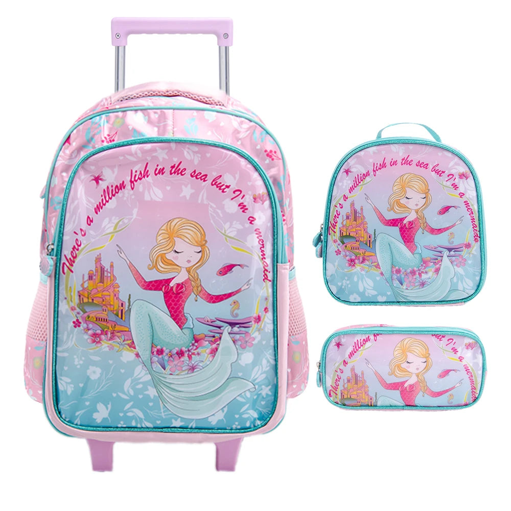 Mochila escolar Bolsa resistente à prova 'água com lancheira e estojo Kit 2025