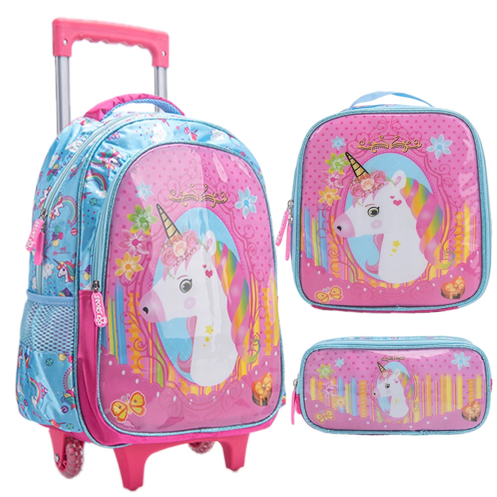 Mochila escolar Bolsa resistente à prova 'água com lancheira e estojo Kit 2025