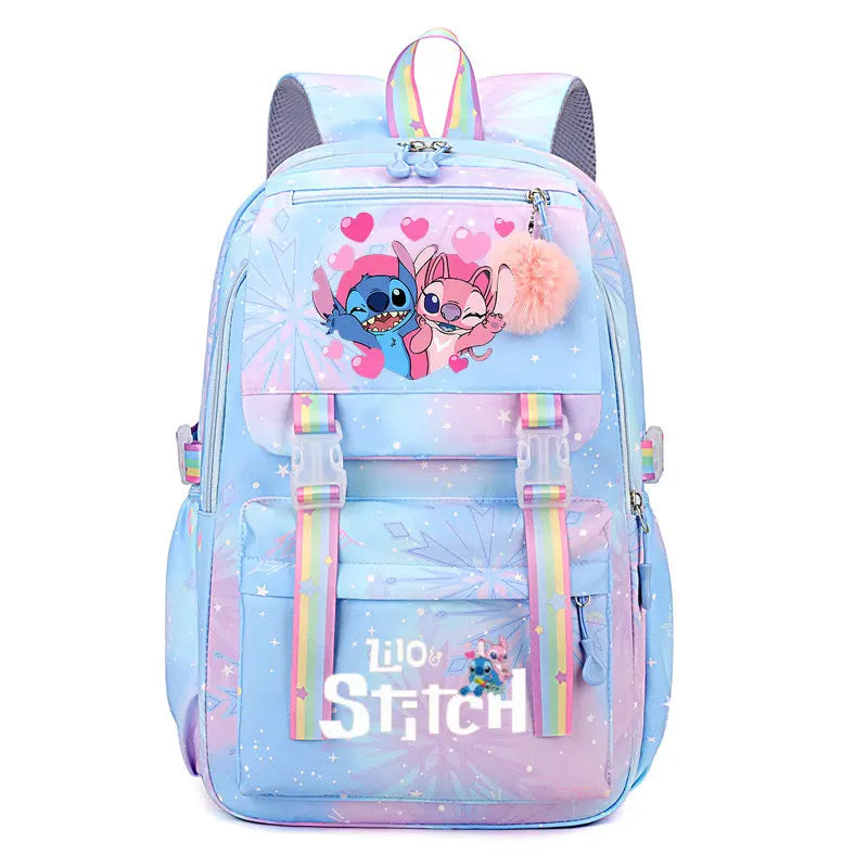 Lilo E Stitch Mochila impermeável para Escola Anime cosplay Bolsa Escolar