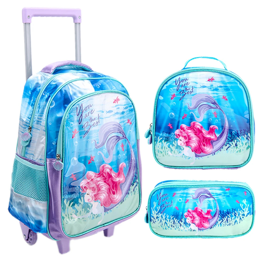 Mochila escolar Bolsa resistente à prova 'água com lancheira e estojo Kit 2025