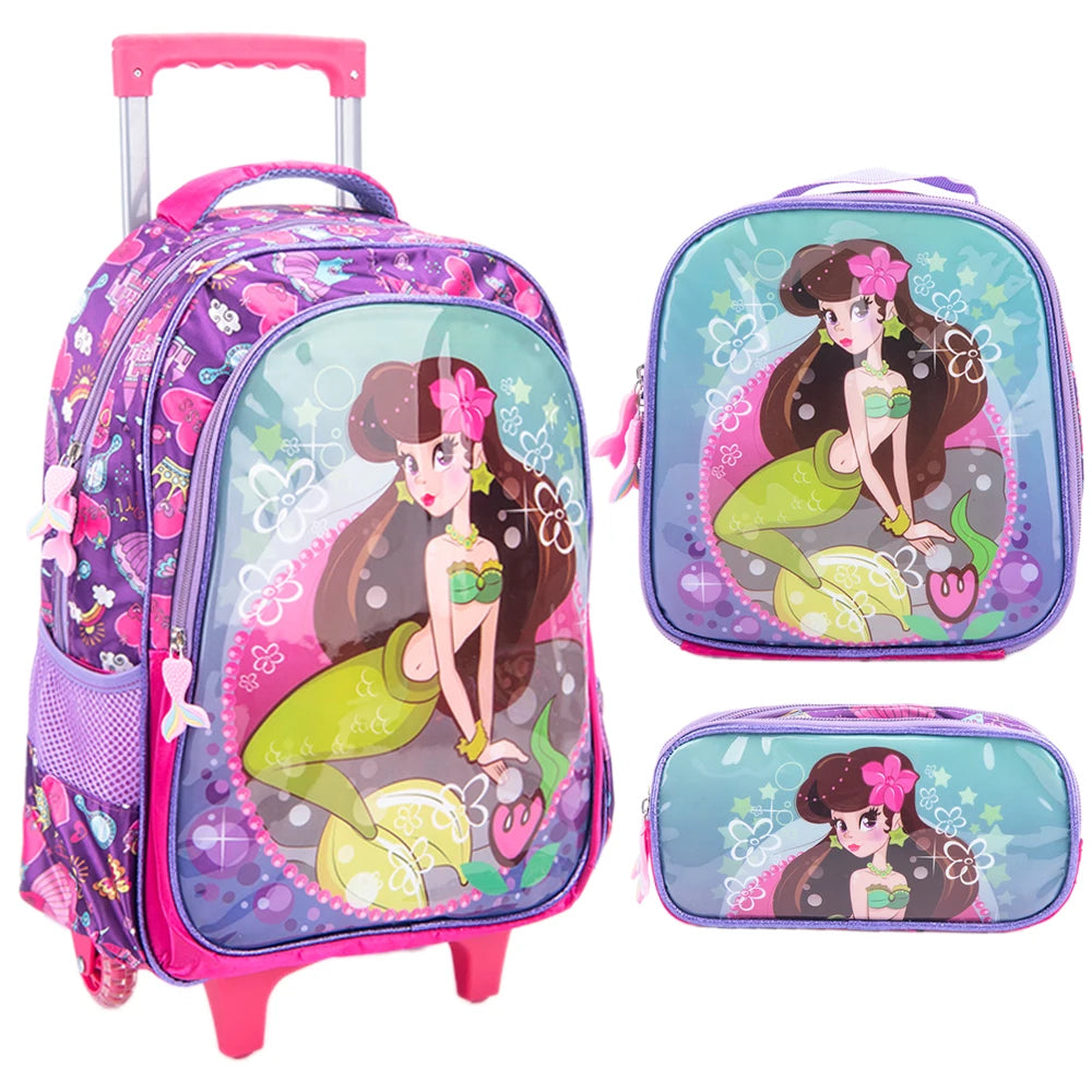 Mochila escolar Bolsa resistente à prova 'água com lancheira e estojo Kit 2025