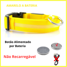 Coleira luminosa para animais de estimação