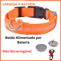 Coleira luminosa para animais de estimação