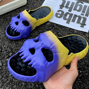 Chinelo Caveira Nuvem Skull Slide Moda Confortável