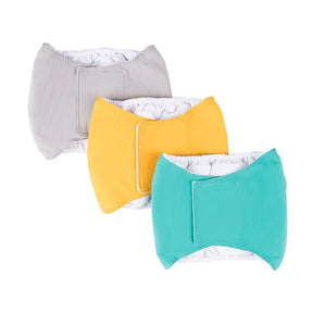 Fralda para cães machos, confortável, macia, reutilizável e lavável, ideal como faixa de barriga oferecendo praticidade e proteção.