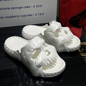 Chinelo Caveira Nuvem Skull Slide Moda Confortável