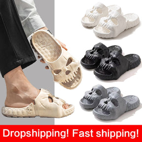Chinelo Caveira Nuvem Skull Slide Moda Confortável