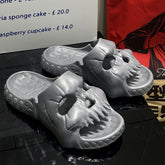 Chinelo Caveira Nuvem Skull Slide Moda Confortável