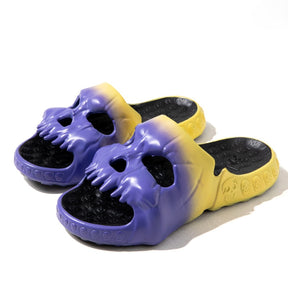 Chinelo Caveira Nuvem Skull Slide Moda Confortável
