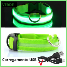 Coleira luminosa para animais de estimação