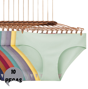 Kit Calcinha De Seda Serena [Compre 5 e Leve 10] Promoção Relâmpago
